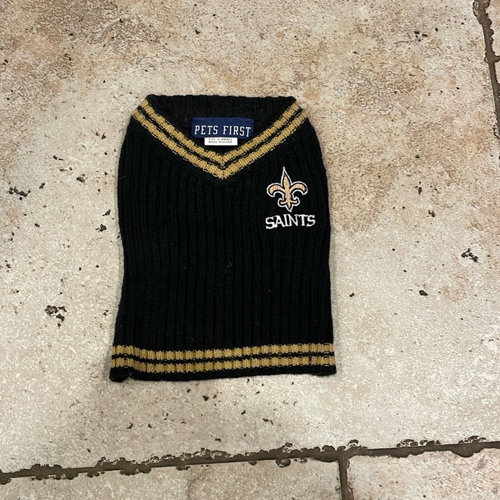 Saints pet sweater